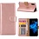 Merkloos iPhone 5 / SE / 5S Portemonnee hoesje / booktype case Rose Goud