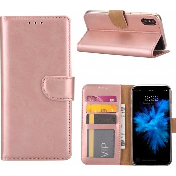 Merkloos iPhone 5 / SE / 5S Portemonnee hoesje / booktype case Rose Goud