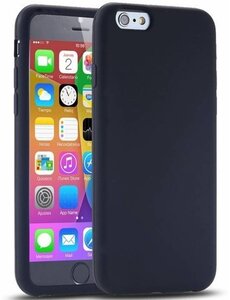 Merkloos iPhone 6 / iPhone 6S (4.7 inch) - TPU Back Case Hoesje Siliconen Zwart