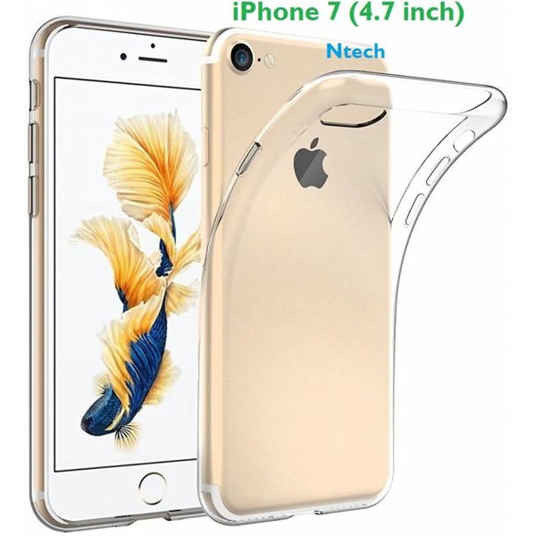 Merkloos iPhone 7 / iPhone 8 (4,7inch) shock absorption TPU Hybrid transparant case hoesje _