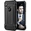 Merkloos iPhone X / Xs Dual layer Rugged Armor hoesje / Hard PC & TPU Hybrid case zwart