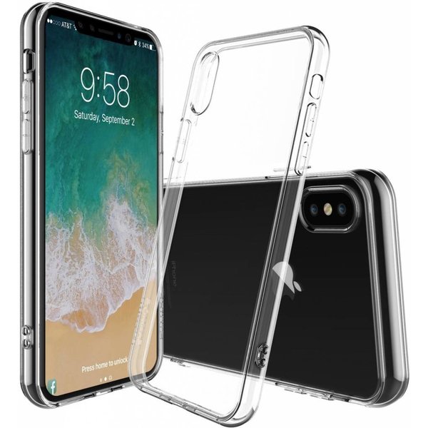 Merkloos iPhone X / Xs Ultra thin transparant siliconen hoesje