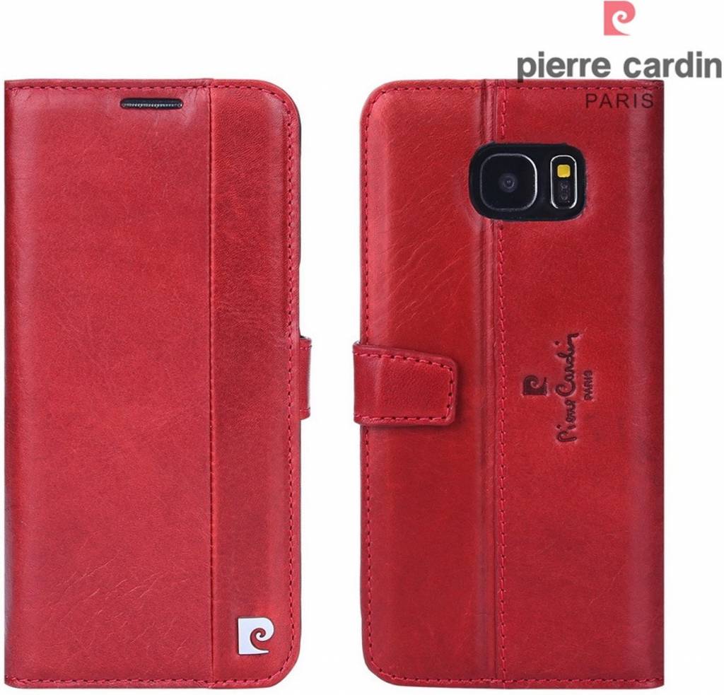 Vochtig Disco Sanctie Pierre Cardin Samsung Galaxy S7 Edge hoesje rood leer - Phonecompleet.nl