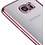 Merkloos Samaung Galaxy S7 TPU Soft Crystal Clear rug en galvaniseren Plating TPU bumper Rose Goud