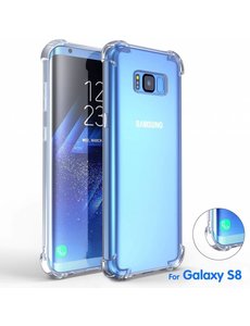 Merkloos Shock Proof (Drop Cushion) Case met TPU Soft Frame hoesje voor Samsung Galaxy S8 Transparant Doorzichtig