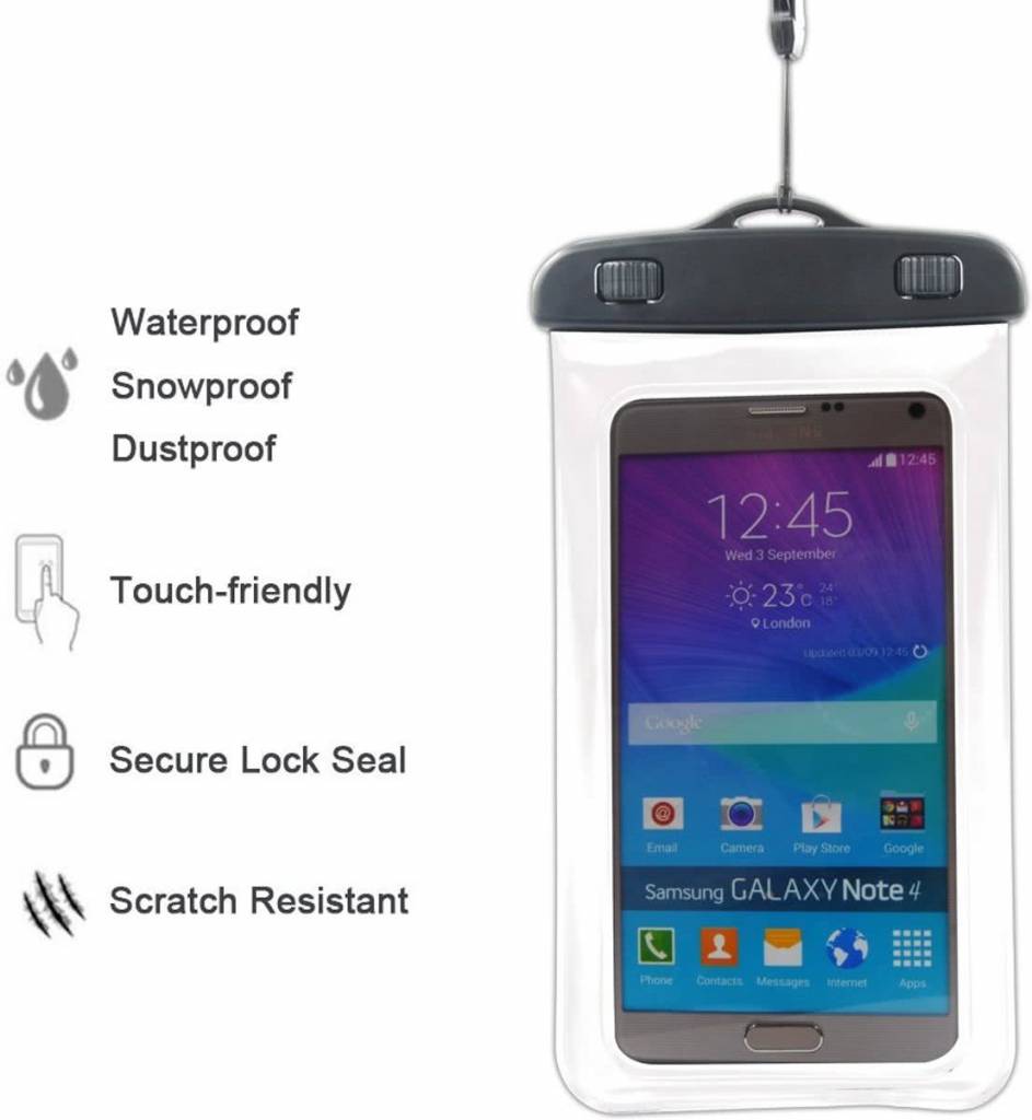 zeewier Vochtig glans Waterdichte telefoon hoesje / waterbestendig pouch voor Xperia Z5 / Z5  premium / Z5 Mini / Z4 / Z4 / Z2 / Z3 / Z1, Huawei P9 / P8 Lite / P7 / G8 /  G7 - Phonecompleet.nl