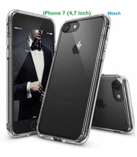 Merkloos iPhone 8 / iPhone 7 Ultra Dunne Transparent TPU Case Hoesje Met Side Grip Bumper