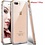 Merkloos iPhone 8 Plus / iPhone 7 Plus 5.5 inch TPU Transparant Back Case Hoesje Met Bumper Champagne Goud