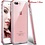 Merkloos iPhone 8 Plus / iPhone 7 Plus 5.5 inch TPU Transparant back Case Hoesje Met Bumper Rose Goud