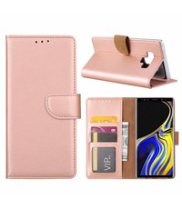 Merkloos Samsung Galaxy Note 9 Portmeonnee Hoesje / Book Style Case Rose Goud