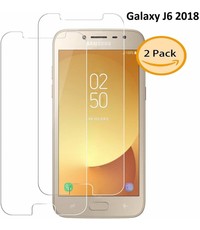 Merkloos 2 Stuks Samsung Galaxy J6 (2018) Tempered glass /Beschermglas Screenprotector