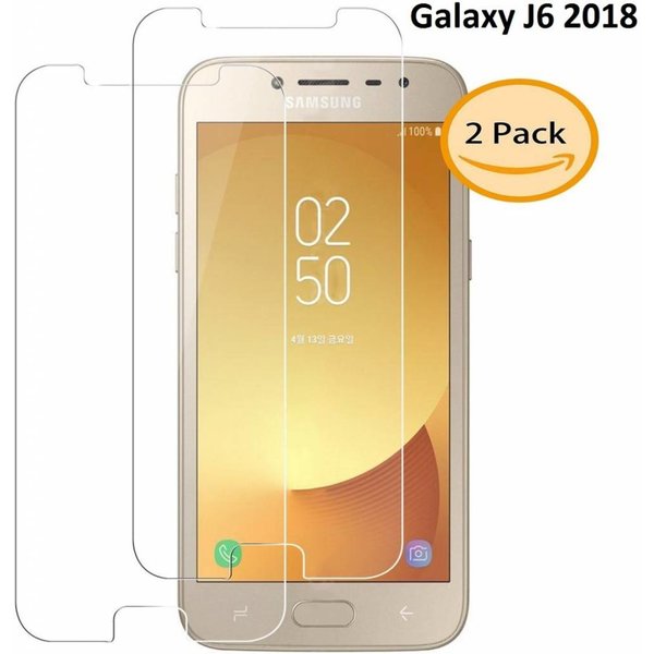 Merkloos  2 Stuks Samsung Galaxy J6 (2018) Tempered glass /Beschermglas Screenprotector