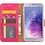 Merkloos Samsung Galaxy J4 (2018) case Roze Portemonnee hoesje met opbergvakjes