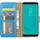 Merkloos Samsung Galaxy J6 (2018) case Blauw Portemonnee hoesje met opbergvakjes