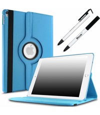 Merkloos Apple iPad Pro 10.5 (2017) hoesje 360 Rotating hoesje Case + 4 in 1 Styuls Licht Blauw