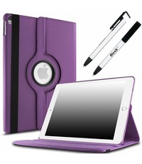 Merkloos Apple iPad Pro 10.5 (2017) hoesje 360 Rotating hoesje Case + 4 in 1 Styuls Paars