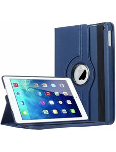 Merkloos Apple iPad Air 2 (iP6) Case met 360? draaistand hoesje met Stand Donker Blauw