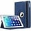 Merkloos Apple iPad Air 2 (iP6) Case met 360ﾰ draaistand hoesje met Stand Donker Blauw