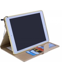 Merkloos Premium Luxe hoesje voor iPad Air 2 Folio Cover hoesje Champagne Goud