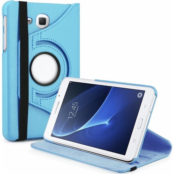Merkloos Samsung Galaxy Tab A 7.0 inch T280 / T285 Case met 360ﾰ draaistand cover hoesje - Licht Blauw