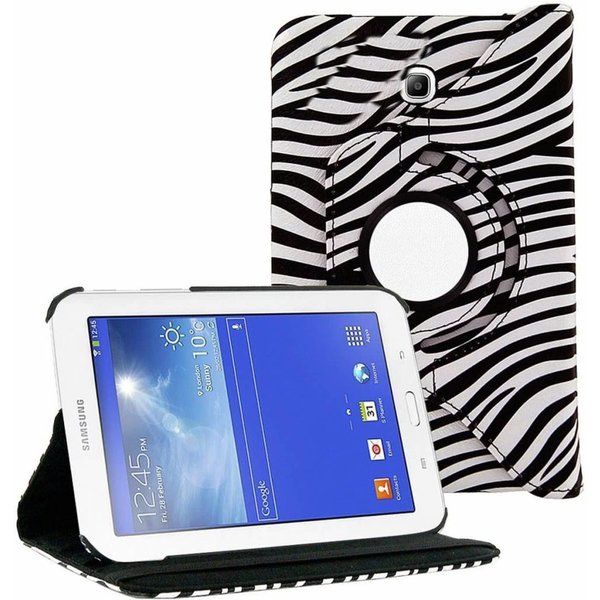 Merkloos Samsung Galaxy Tab A 7.0 inch T280 / T285 Case met 360? draaistand cover hoesje Zebra / Zwart / Wit