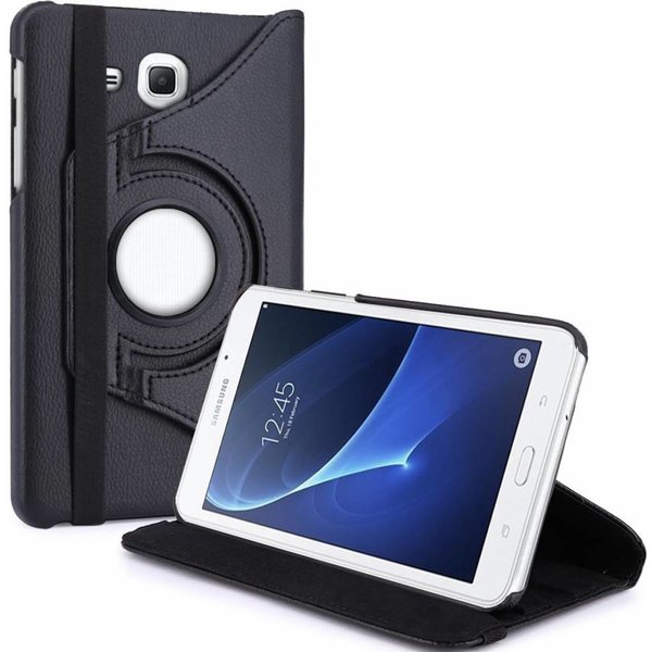 Merkloos Samsung Galaxy Tab A 7.0 inch T280 / T285 Case met 360? draaistand cover hoesje - Zwart