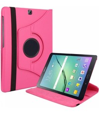 Merkloos Samsung Galaxy Tab S2 8.0 inch (SM-T710 / T715) Tablet Case met 360? draaistand cover hoesje - Pink - Roze