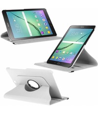 Merkloos Samsung Galaxy Tab S2 8.0 inch (SM-T710 / T715) Tablet Case met 360? draaistand cover hoesje - Wit