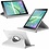 Merkloos Samsung Galaxy Tab S2 8.0 inch (SM-T710 / T715) Tablet Case met 360ﾰ draaistand cover hoesje - Wit
