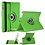 Merkloos iPad 2 / 3 / 4 Case 360 graden draaibare beschermhoes cover - Groen