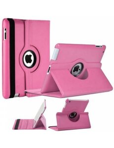 Merkloos iPad 2 / 3 / 4 Case 360 graden draaibare beschermhoes cover - Licht Roze