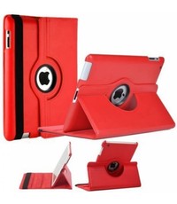 Merkloos iPad 2, 3, 4 Beschermhoes- 360 graden draaibare cover - - Rood