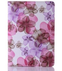 Merkloos iPad Air 2 Flip Sweet Flower hoesje / Luxury 360 draaibaar case Pink