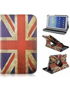Merkloos Samsung Galaxy Tab 3 - Lite 7.0 inch (T110 / T111 / T113) Tablet Case hoesje 360 Draaibaar - UK Flag