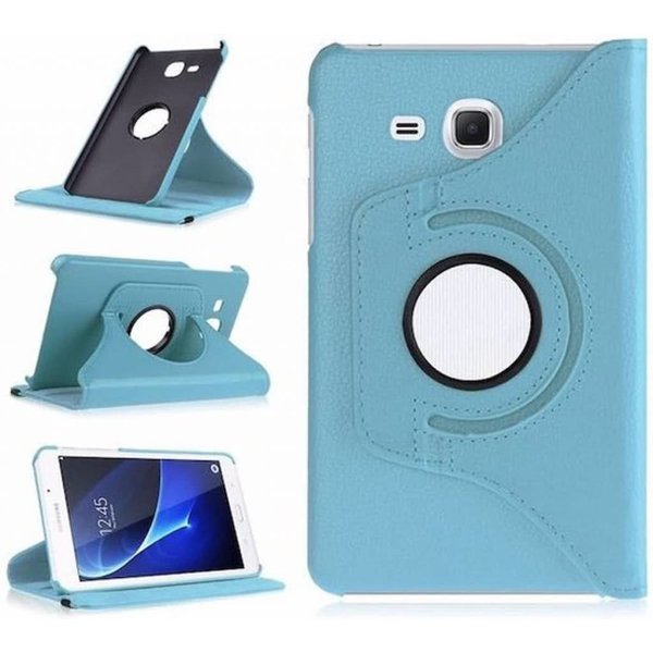 Merkloos Samsung Galaxy Tab A 7.0 inch (2016) T280 / T285 hoesje 360 graden draaibare Case Licht Blauw