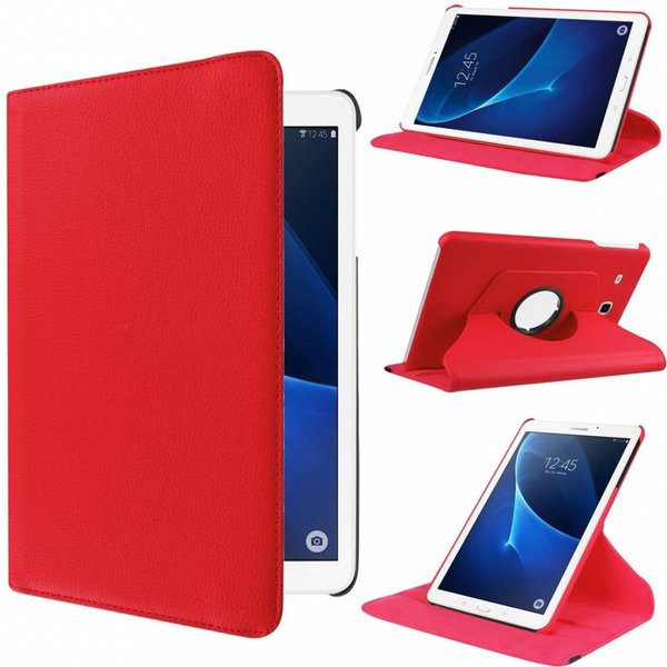 Merkloos Samsung Galaxy Tab A 7.0 inch (2016) T280 / T285 hoesje 360 graden draaibare Case Rood