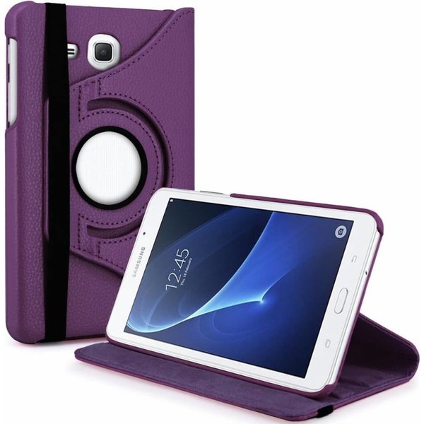 Merkloos Samsung Galaxy Tab A 7.0 inch T280 / T285 Case met 360ﾰ draaistand cover hoesje - Paars