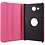 Merkloos Samsung Galaxy Tab A 7.0 inch T280 / T285 Case met 360ﾰ draaistand cover hoesje - Pink / Roze