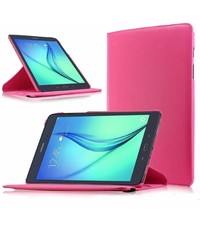 Merkloos Samsung Galaxy Tab A 9,7 inch SM-T550 Tablet Case met 360? draaistand cover hoesje - Pink - Roze