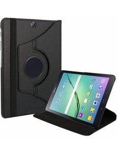 Merkloos Samsung Galaxy Tab S2 8.0 inch (SM-T710 / T715)Tablet Case met 360? draaistand cover hoesje - Zwart