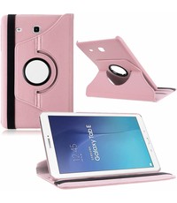 Merkloos Tablet hoesje 360? draaibaar voor Samsung Galaxy Tab E 9,6 inch Tab E T560 / T561 - Licht Roze