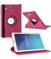 Merkloos Tablet hoesje 360? draaibaar voor Samsung Galaxy Tab E 9,6 inch Tab E T560 / T561 - Pink / Roze