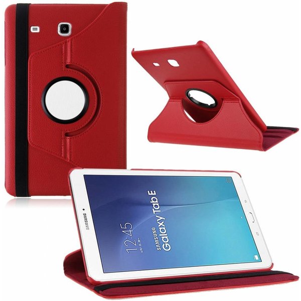 Merkloos Tablet hoesje 360ﾰ draaibaar voor Samsung Galaxy Tab E 9,6 inch Tab E T560 / T561 - Rood