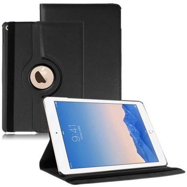 Merkloos iPad Air 2 hoesje Multi-stand Case 360 graden draaibare Beschermhoes Zwart