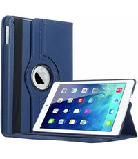 Merkloos iPad Air Case cover 360 graden draaibare hoesje - Donker Blauw