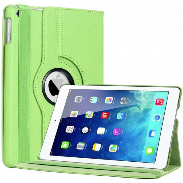 Merkloos iPad Air Case cover 360 graden draaibare hoesje - Groen