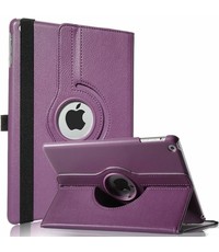 Merkloos iPad Air Case cover 360 graden draaibare hoesje - Paars