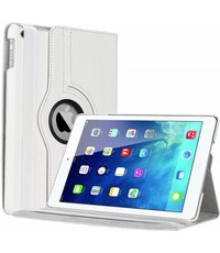 Merkloos iPad Air Case cover 360 graden draaibare hoesje - Wit