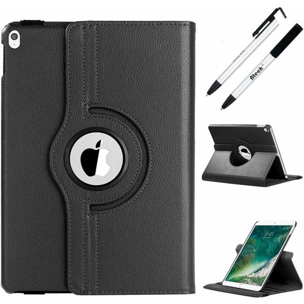 Merkloos iPad Pro 10.5 (2017) hoesje Rotating 360 Case hoesje met stand + 4 in 1 stylus spen zwart