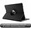 Merkloos iPad Pro 10.5 (2017) hoesje Rotating 360 Case hoesje met stand + 4 in 1 stylus spen zwart